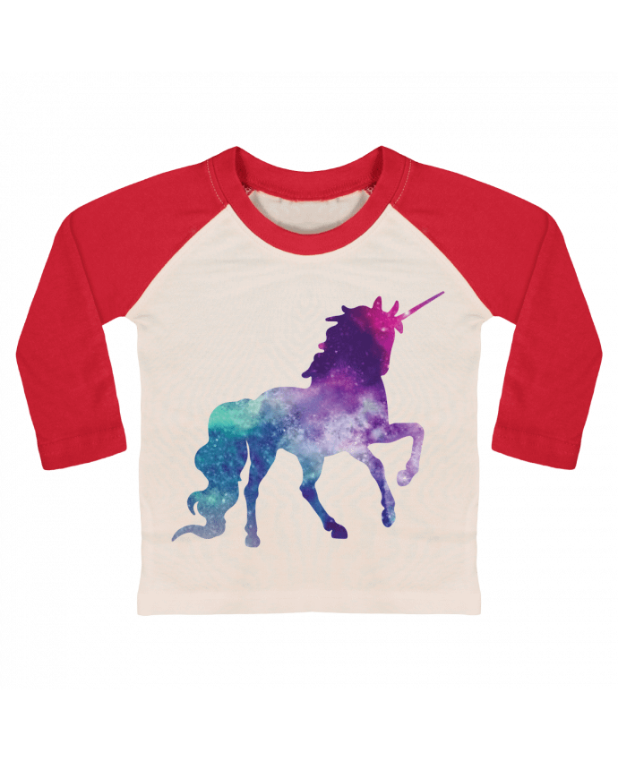 T-shirt baby Baseball long sleeve Space Unicorn by Crazy-Patisserie.com