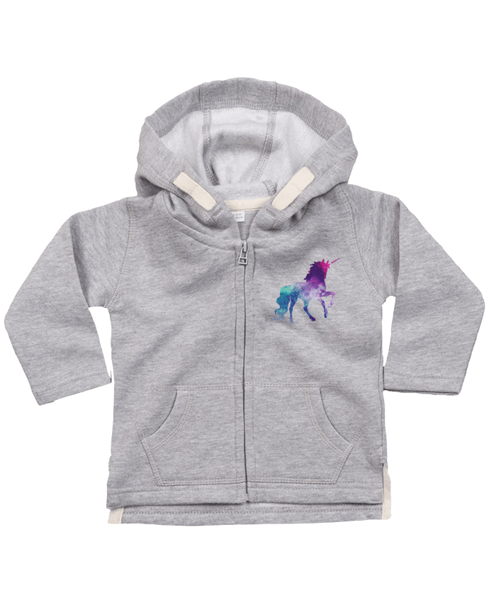 Hoddie with zip for baby Space Unicorn by Crazy-Patisserie.com