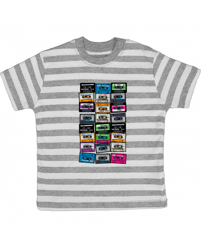 Tee-shirt bébé à rayures My First Playlist par PDT
