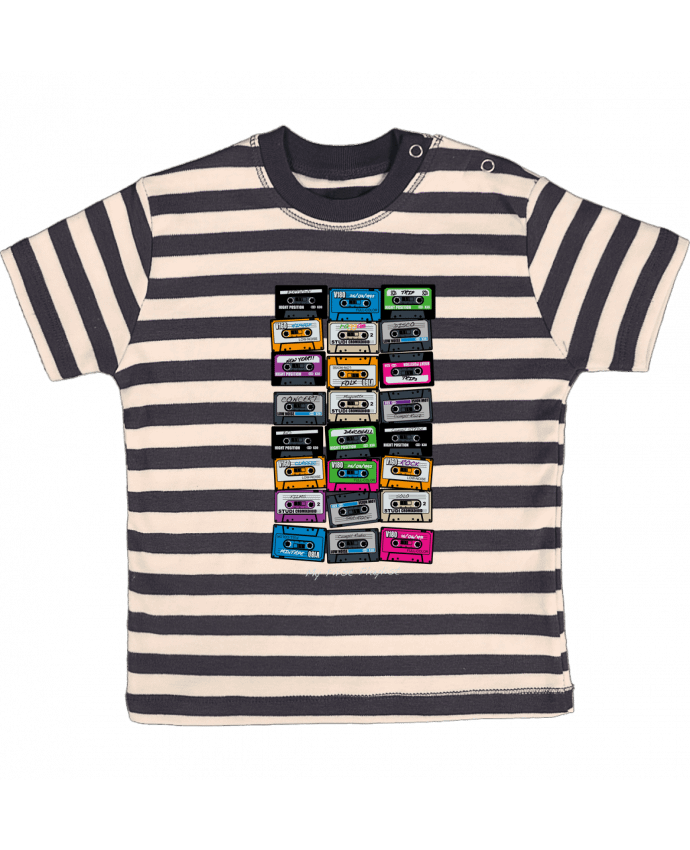 T-shirt baby with stripes My First Playlist by PDT