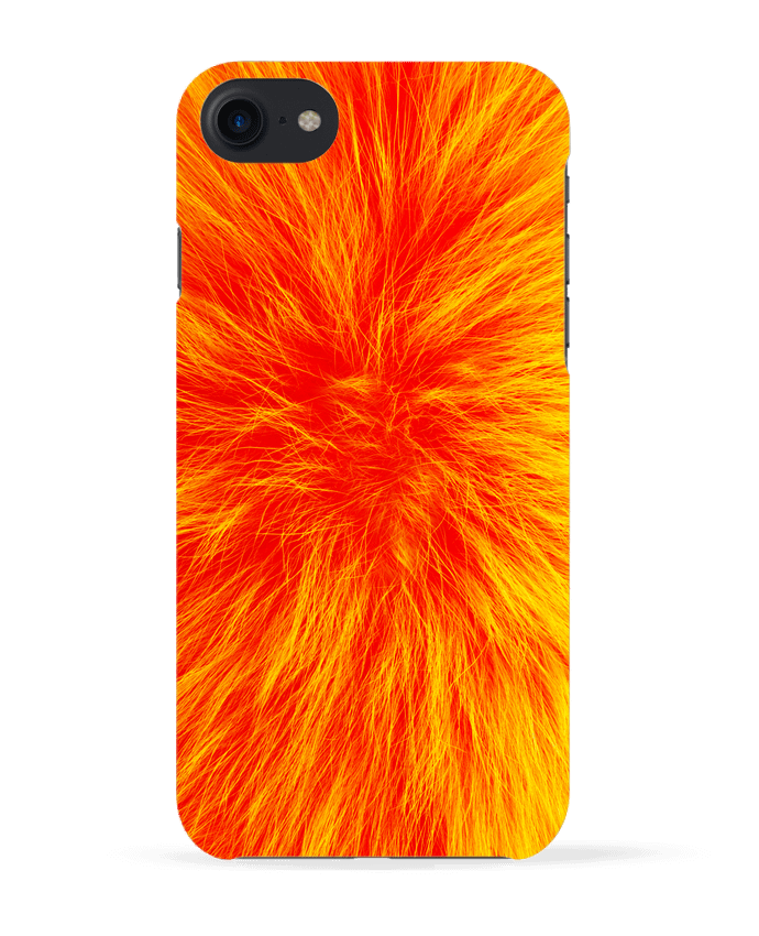 Case 3D iPhone 7 Fourrure orange sanguine de Les Caprices de Filles