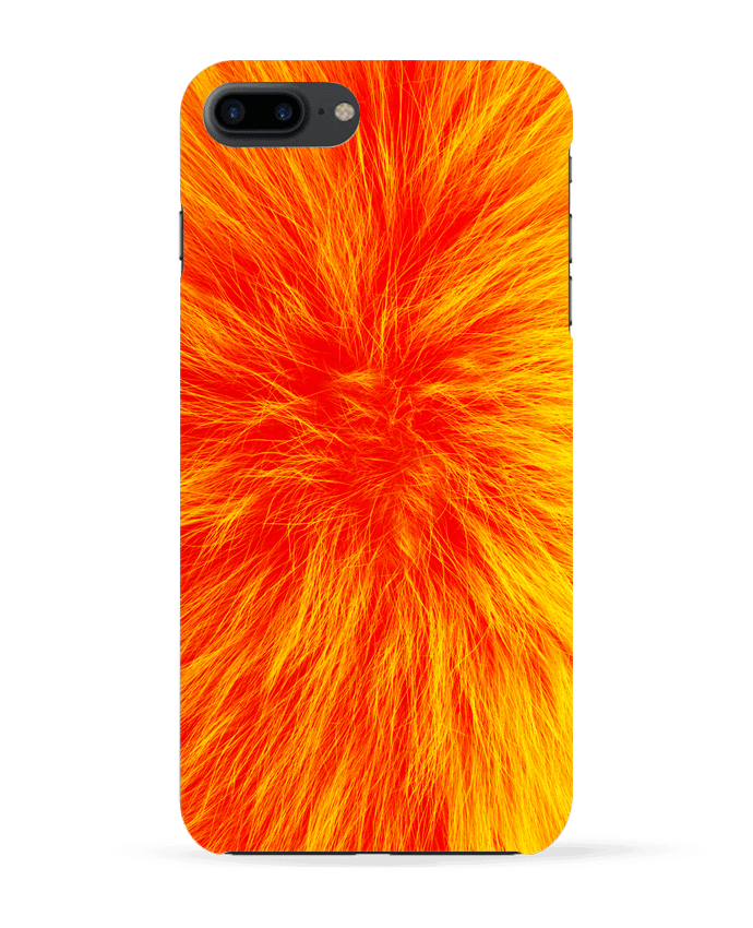 Case 3D iPhone 7+ Fourrure orange sanguine by Les Caprices de Filles