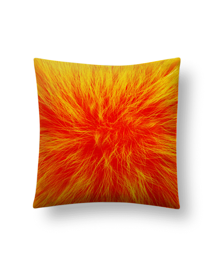Cushion suede touch 45 x 45 cm Fourrure orange sanguine by Les Caprices de Filles