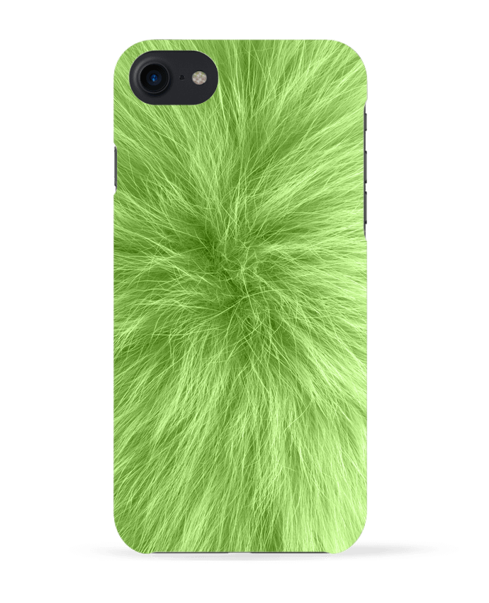 Case 3D iPhone 7 Fourrure vert pomme de Les Caprices de Filles