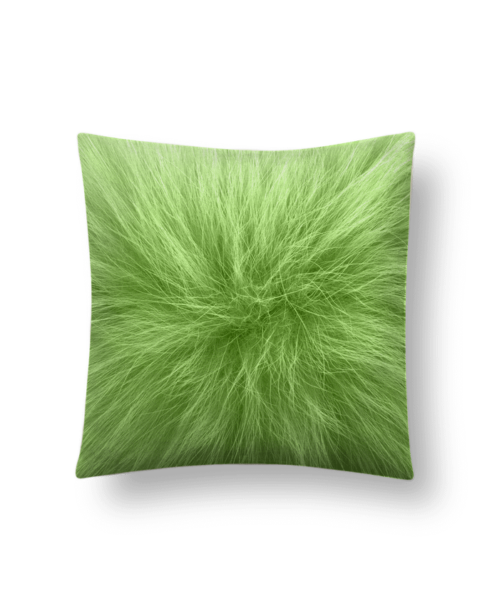 Cushion suede touch 45 x 45 cm Fourrure vert pomme by Les Caprices de Filles