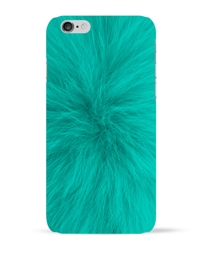 Coque iPhone 6 Fourrure bleu lagon par Les Caprices de Filles