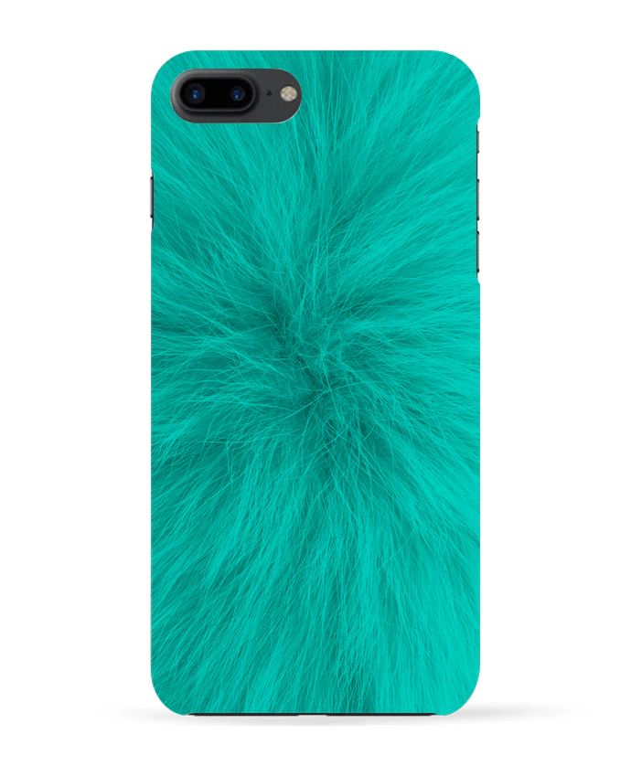 Case 3D iPhone 7+ Fourrure bleu lagon by Les Caprices de Filles