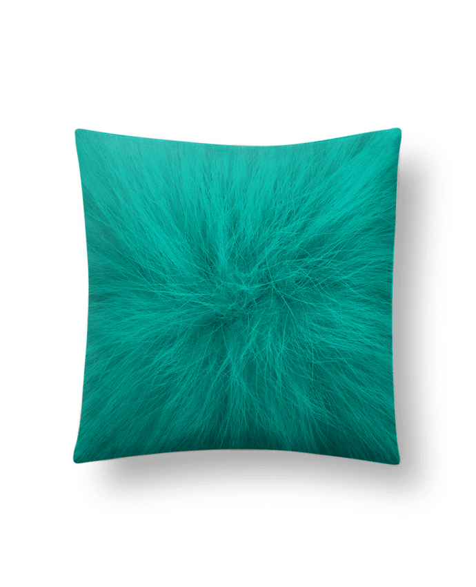 Cushion suede touch 45 x 45 cm Fourrure bleu lagon by Les Caprices de Filles