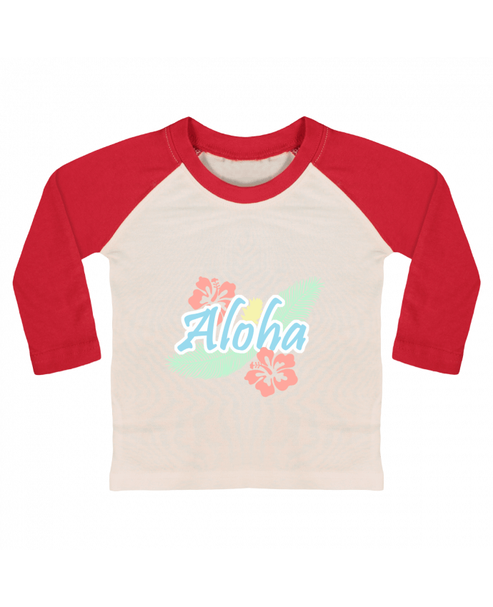 Camiseta Bebé Béisbol Manga Larga Aloha por Les Caprices de Filles