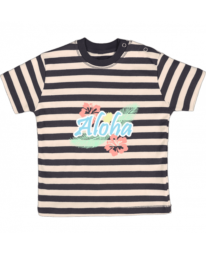 T-shirt baby with stripes Aloha by Les Caprices de Filles