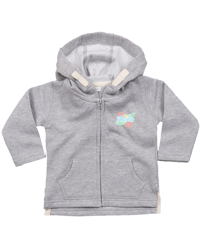 Hoddie with zip for baby Aloha by Les Caprices de Filles