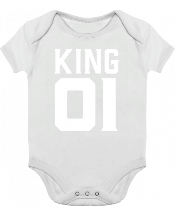 Body bébé manches contrastées king 01 t-shirt cadeau humour par Original t-shirt