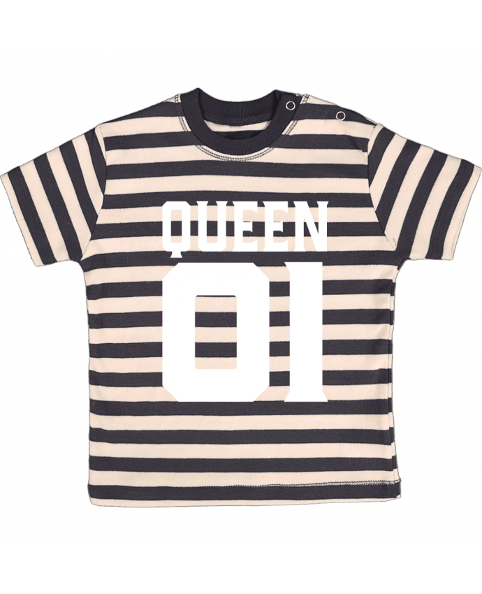 Tee-shirt bébé à rayures queen 01 t-shirt cadeau humour par Original t-shirt