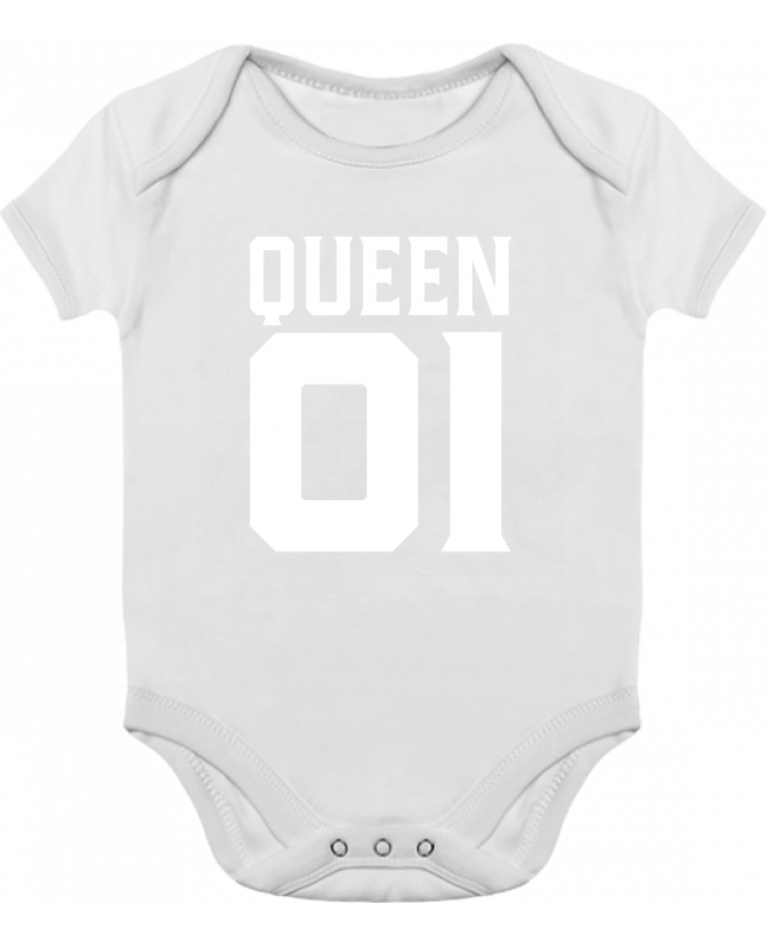 Body bébé manches contrastées queen 01 t-shirt cadeau humour par Original t-shirt