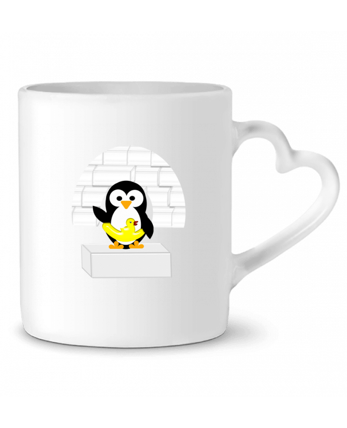 Mug coeur Le Pingouin par Les Caprices de Filles