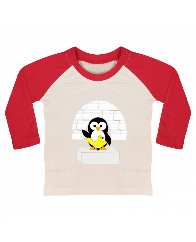T-shirt baby Baseball long sleeve Le Pingouin by Les Caprices de Filles