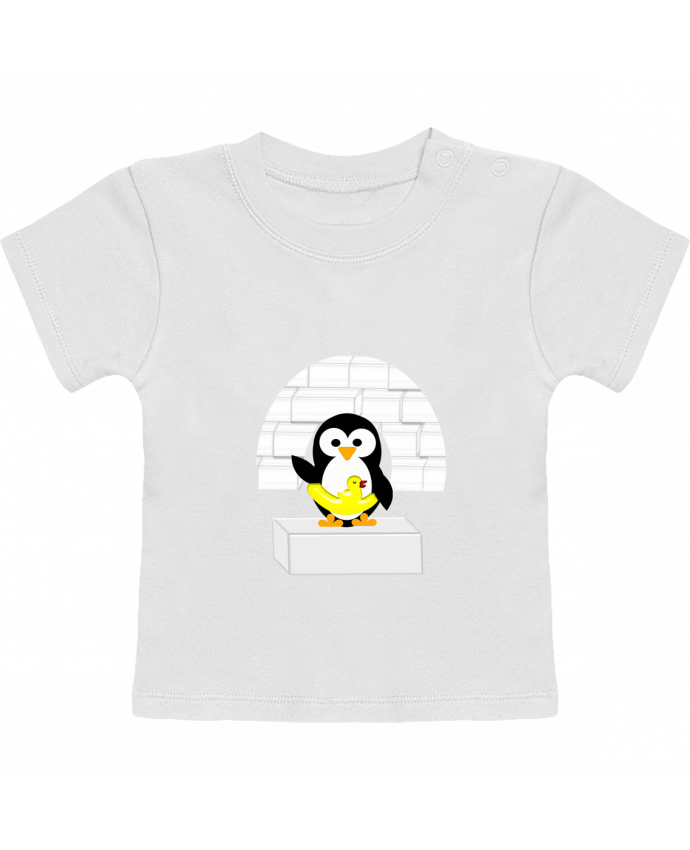T-shirt bébé Le Pingouin manches courtes du designer Les Caprices de Filles