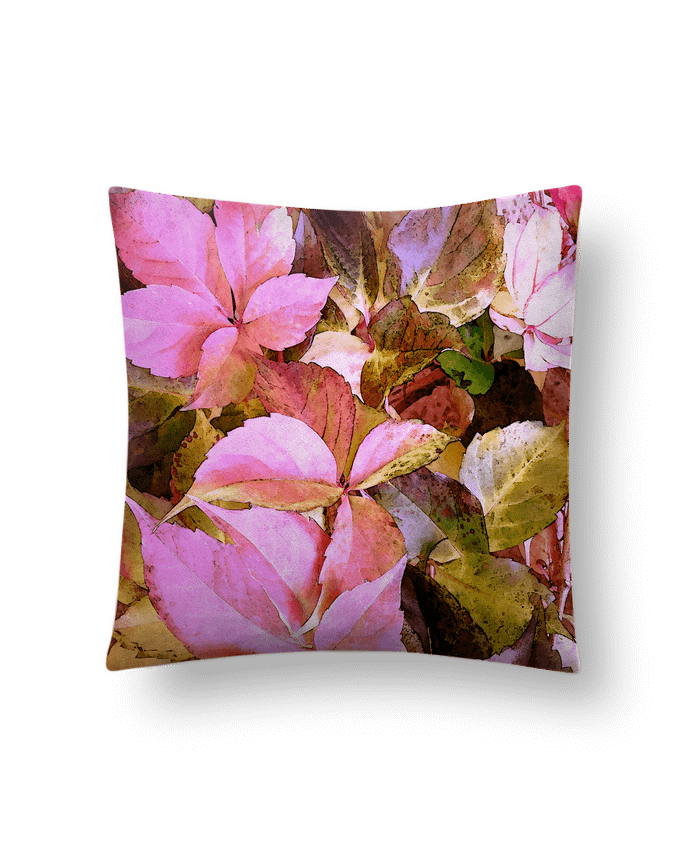 Cojín Piel de Melocotón 45 x 45 cm Feuilles du jardin por Les Caprices de Filles