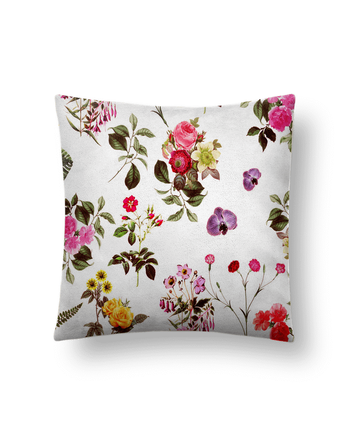 Cushion suede touch 45 x 45 cm Les fleuris by Les Caprices de Filles