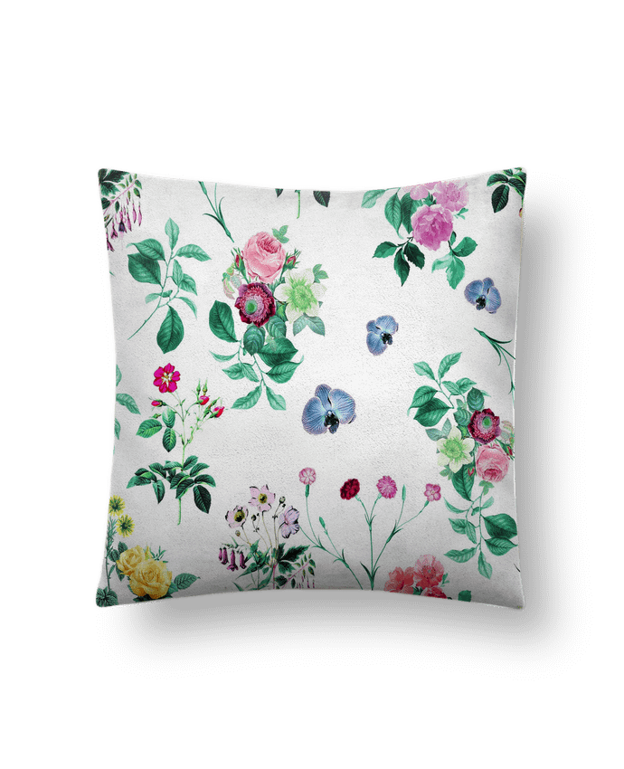 Cushion suede touch 45 x 45 cm Les fleuris by Les Caprices de Filles
