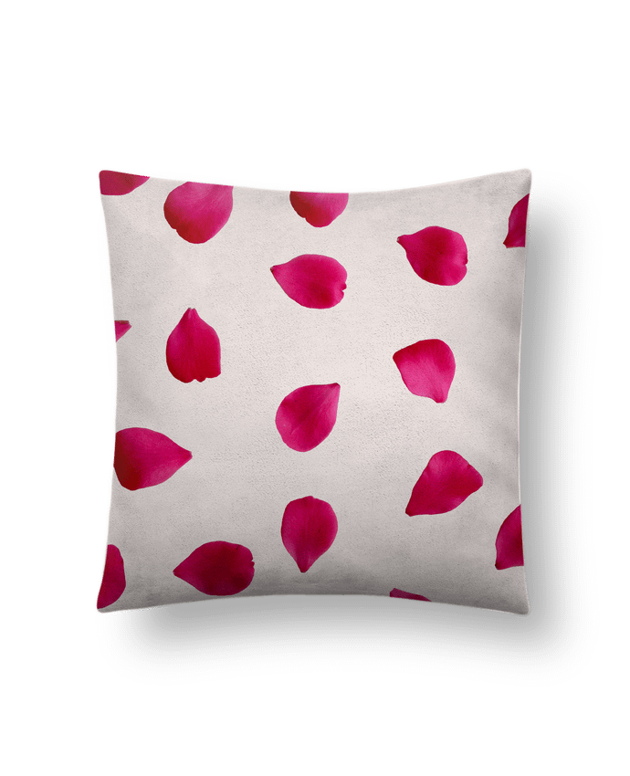 Cushion suede touch 45 x 45 cm Pétales de rose by Les Caprices de Filles