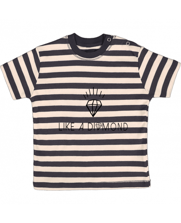 T-shirt baby with stripes Like a diamond by Les Caprices de Filles