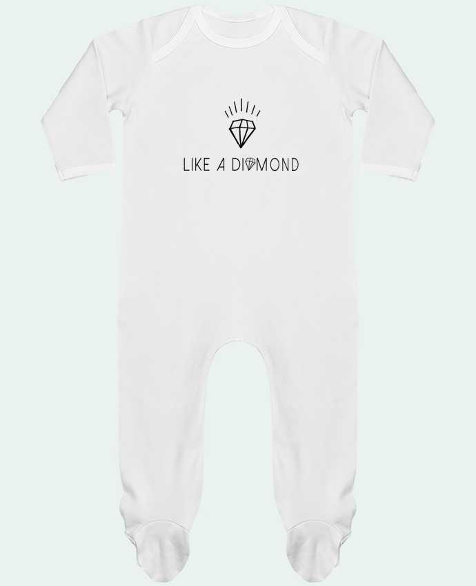 Baby Sleeper long sleeves Contrast Like a diamond by Les Caprices de Filles
