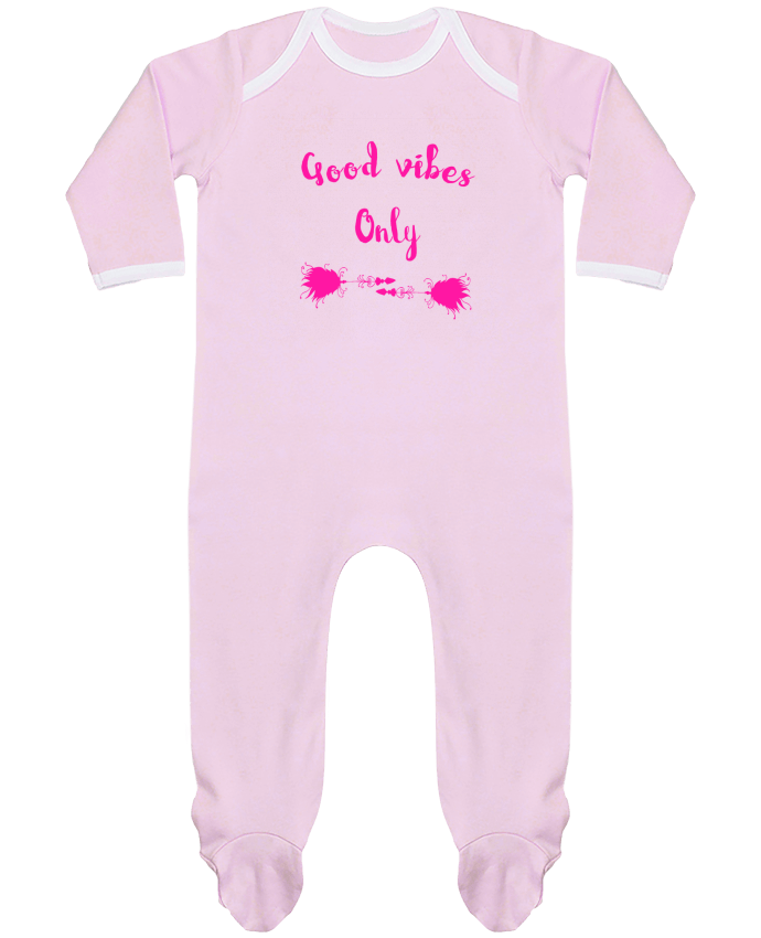 Baby Sleeper long sleeves Contrast Good vibes only by Les Caprices de Filles