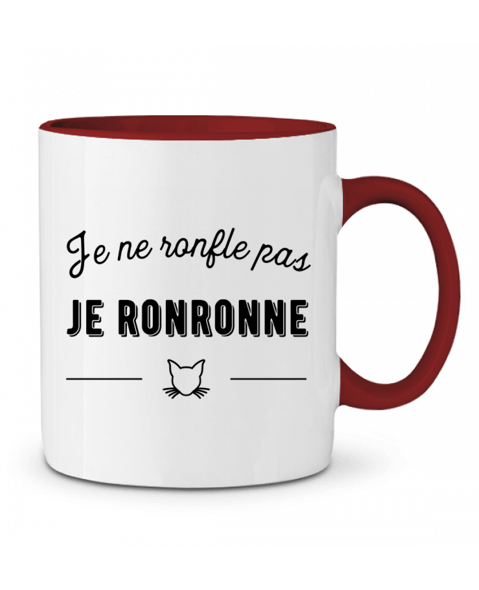 Mug bicolore je ronronne t-shirt humour Original t-shirt