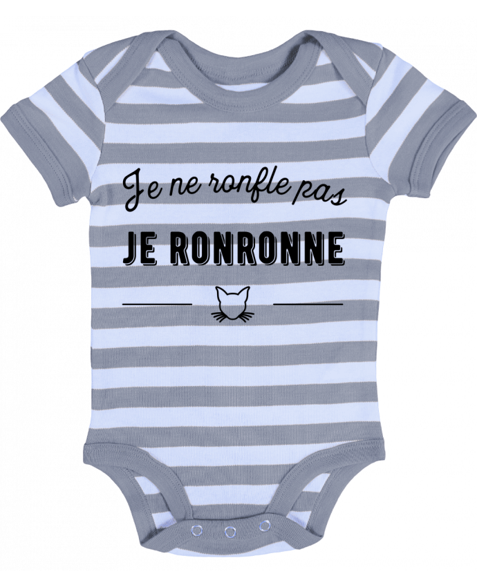 Body Bébé Rayé je ronronne t-shirt humour - Original t-shirt