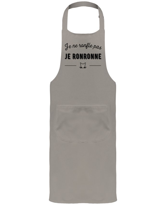 Garden or Sommelier Apron with Pocket je ronronne t-shirt humour by Original t-shirt