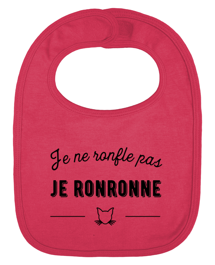 Baby Bib plain and contrast je ronronne t-shirt humour by Original t-shirt