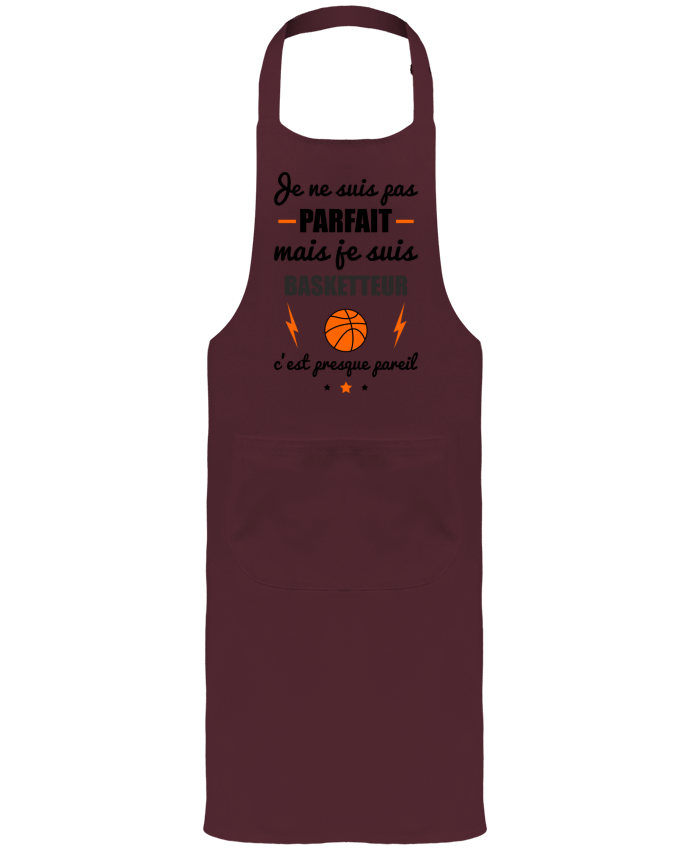 Tablier avec poches Je ne suis pas parfait mais je suis basketteur c'est presque pareil par Benicha