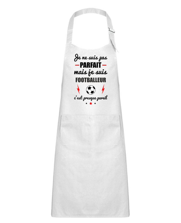 Tablier Enfant Je ne suis pas parfait mais je suis footballeur c'est presque pareil par Benichan