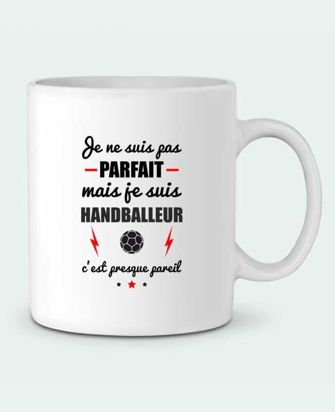 Taza Cerámica Je ne suis pas porfait mais je suis handballeur c'est presque poreil por Benichan