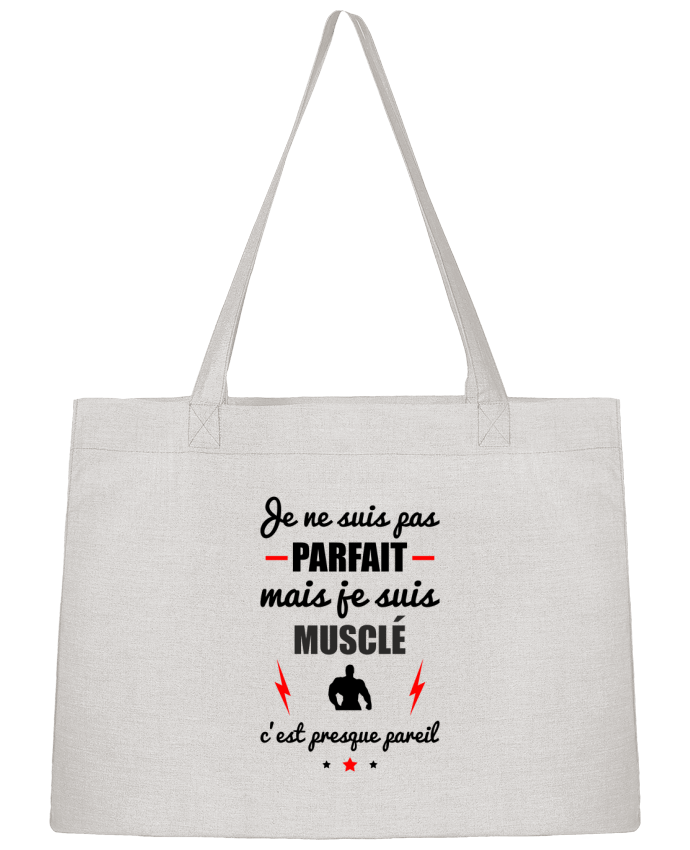 Shopping tote bag Stanley Stella Je ne suis pas byfait mais je suis musclé c'est presque byeil by Benichan