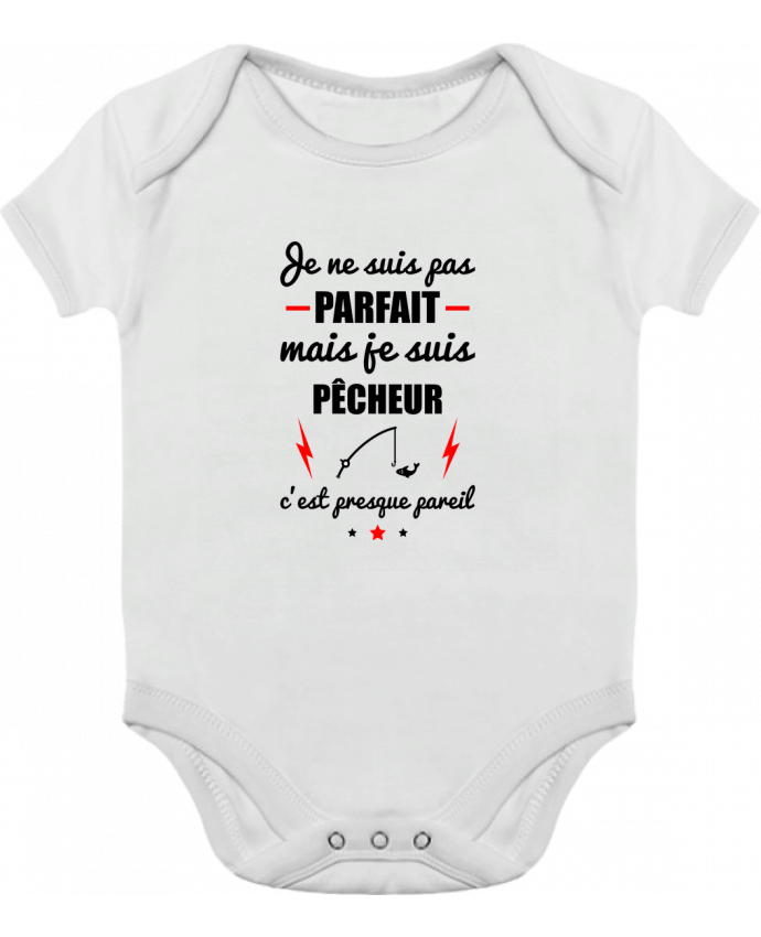 Baby Body Contrast Je ne suis pas byfait mais je suis pêcheur c'est presque byeil by 