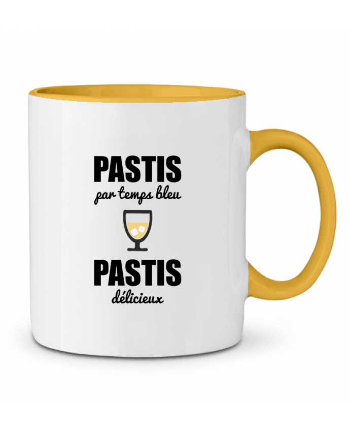 Two-tone Ceramic Mug Pastis by temps bleu pastis délicieux Benichan