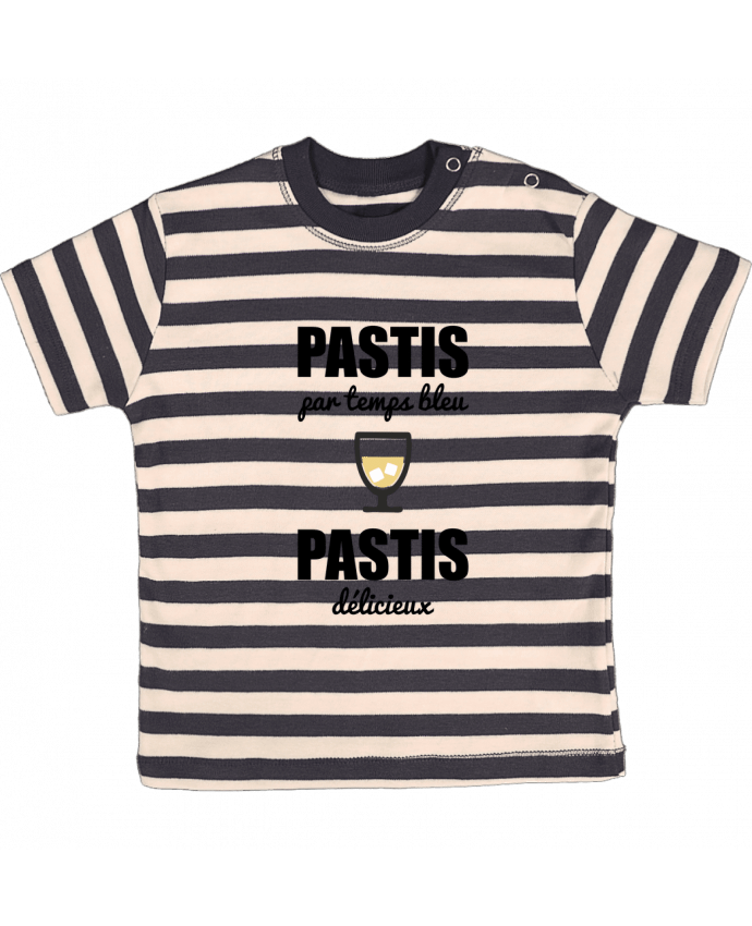 T-shirt baby with stripes Pastis by temps bleu pastis délicieux by Benichan