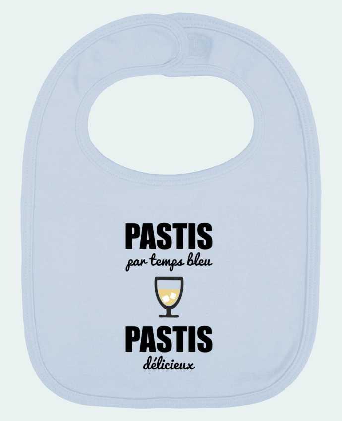 Baby Bib plain and contrast Pastis by temps bleu pastis délicieux by Benichan