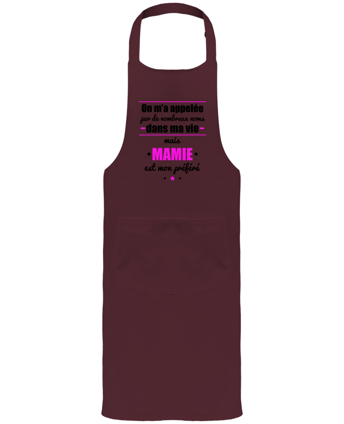 Tablier avec poches On m'a appelé par de nombreux noms dans ma vie mais mamie est mon préféré par B