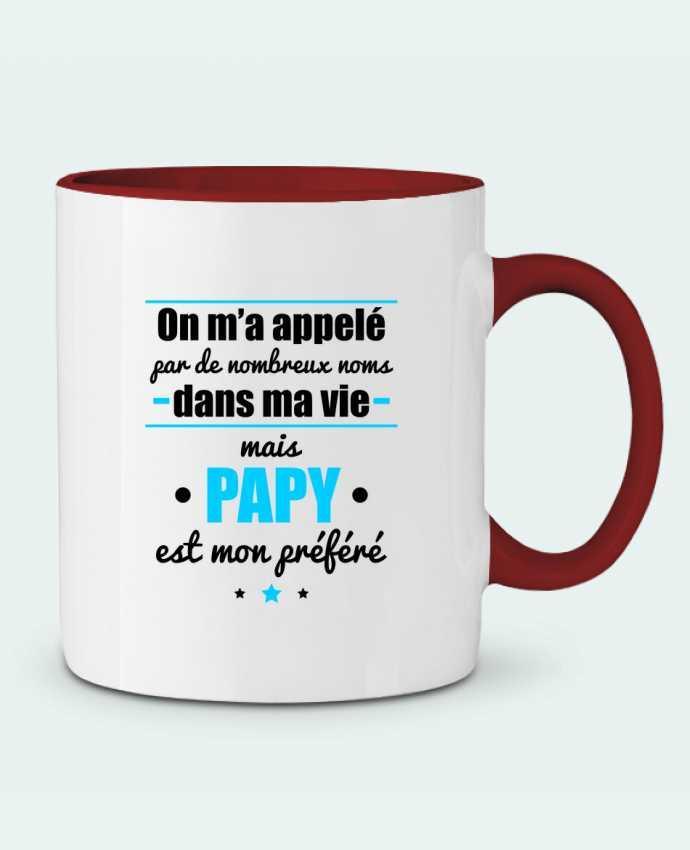 Taza Cerámica Bicolor On m'a appelé por de nombreux noms dans ma vie mais papy est mon préféré Benichan