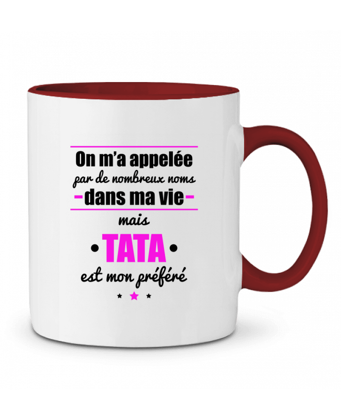 Mug bicolore On m'a appelé par de nombreux noms dans ma vie mais tata est mon préféré Benichan