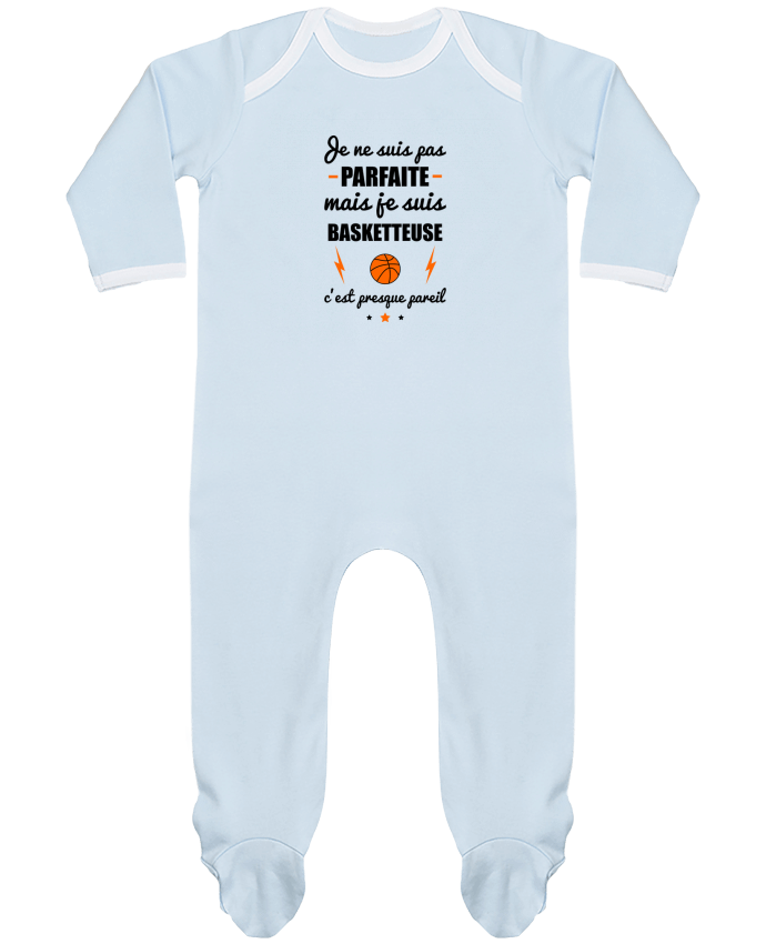 Body Pyjama Bébé Je ne suis pas parfaite mais je suis basketteuse c'est presque pareil par Benichan
