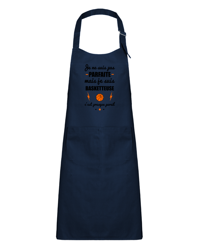 Kids chef pocket apron Je ne suis pas byfaite mais je suis basketteuse c'est presque byeil by Benichan