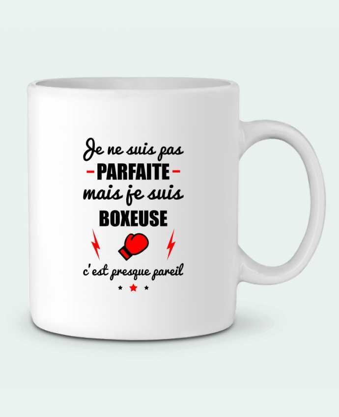 Mug  Je ne suis pas parfaite mais je suis boxeuse c'est presque pareil par Benichan