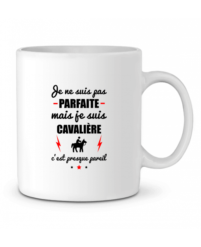 Ceramic Mug Je ne suis pas byfaite mais je suis cavalière c'est presque byeil by Benichan