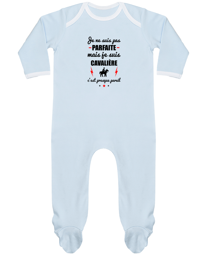 Body Pyjama Bébé Je ne suis pas parfaite mais je suis cavalière c'est presque pareil par Benichan