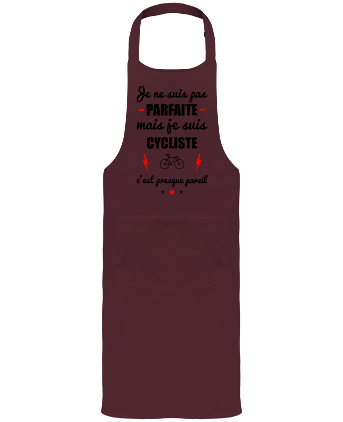 Tablier avec poches Je ne suis pas parfaite mais je suis cycliste c'est presque pareil par Benichan