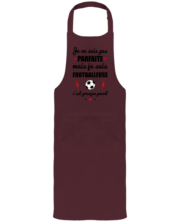 Tablier avec poches Je ne suis pas parfaite mais je suis footballeuse c'est presque pareil par Beni